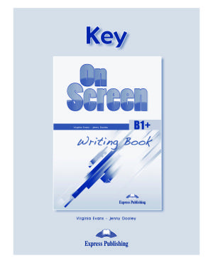 On Screen B1+ Writing Book Key